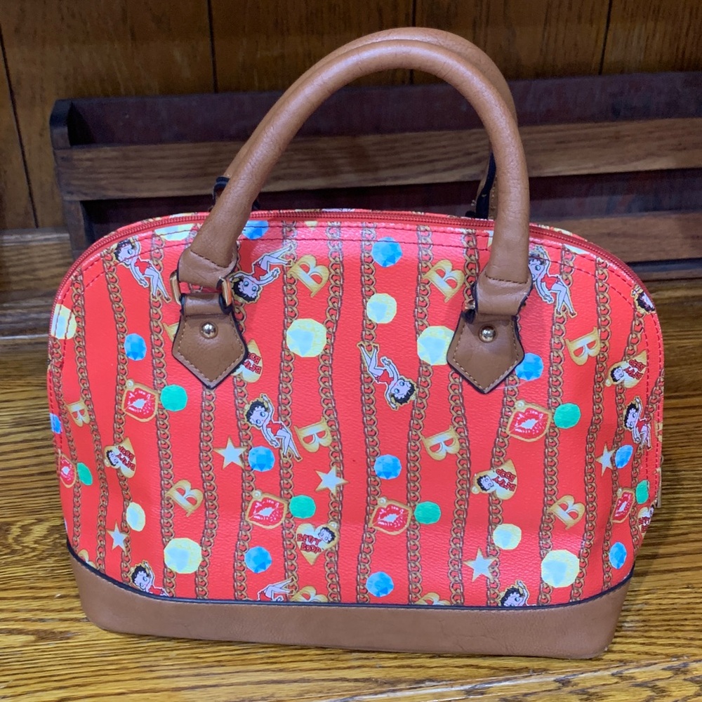 Betty Boop red print pattern purse